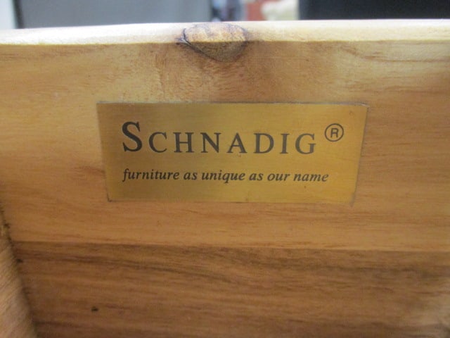 Schnadig Furniture Traditional Tuscan Style 3 Drawer Nightstand Chest - 7