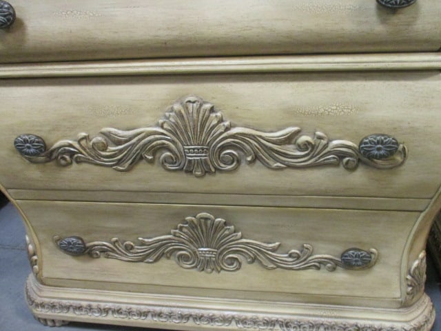 Schnadig Furniture Traditional Tuscan Style 3 Drawer Nightstand Chest - 9