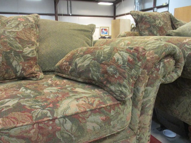 New Vintages by Bernhardt Rolled Arm Love Seat w/ Nail Head Accents - 3