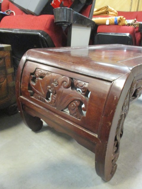 Intricately Carved Chinese Hardwood 'Kang' Coffee Table - 2