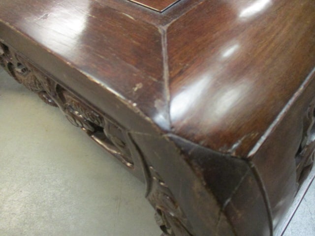 Intricately Carved Chinese Hardwood 'Kang' Coffee Table - 7