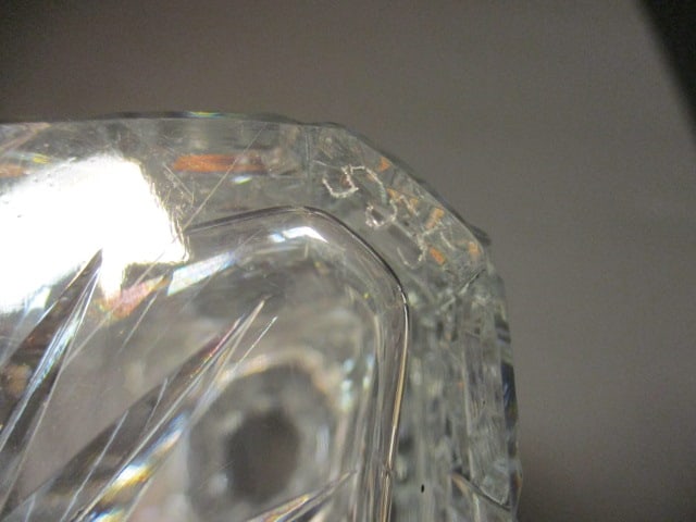 Edinburg Scotland Cut Crystal Decanter w/Faceted Stopper - 7