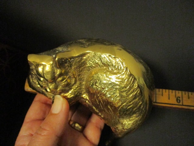 Brass Shelf Cat - 6
