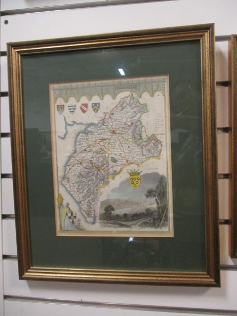 Three Framed and Matted Thomas Moule Cartographer English Maps - 2