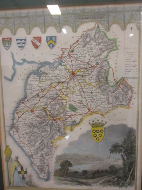 Three Framed and Matted Thomas Moule Cartographer English Maps - 3
