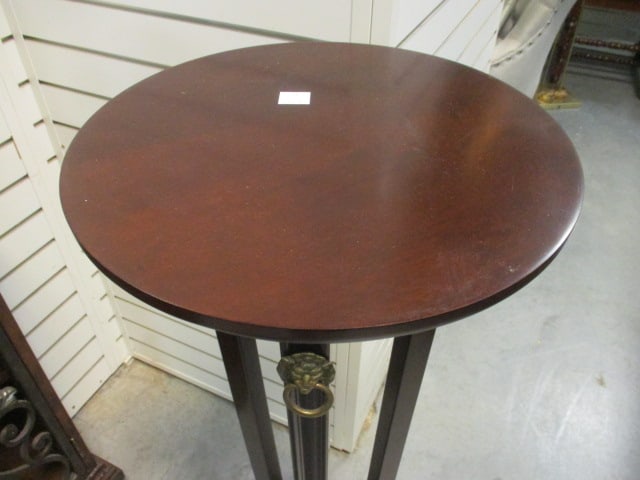 Bombay Co. Plant Stand w/Brass Lion's Head Ring Detail - 2
