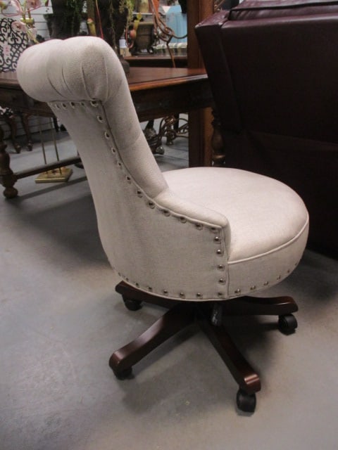 Pier 1 Button Tufted Upholstered Task Chair with Nail Head Accents - 4