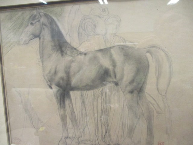 Edgar Degas 'Study of a Horse with Figures' F/M Artwork - 3