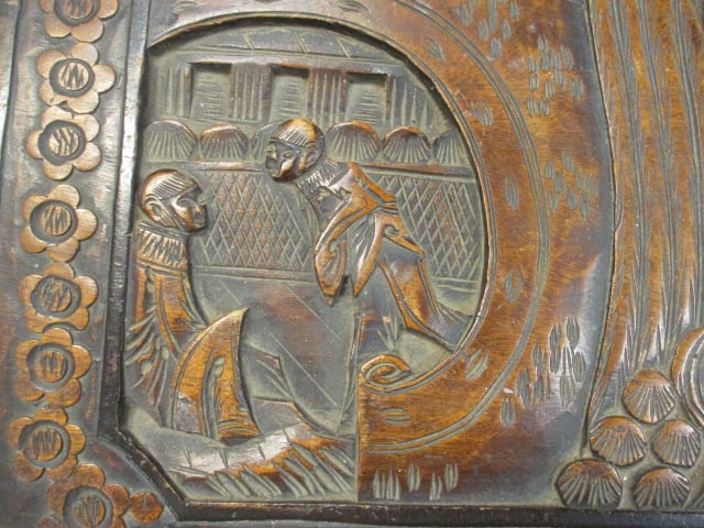 Chinese Carved Camphorwood Chest w/Tray - 7