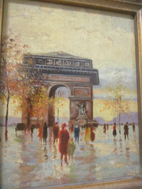 Impressionist Style Oil Painting in Ornate Frame - 2