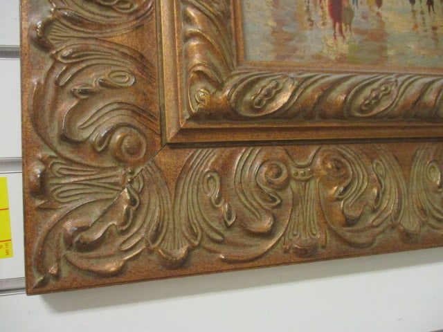 Impressionist Style Oil Painting in Ornate Frame - 5