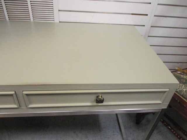 2 Drawer Writing/Vanity Desk w/Chrome Base - 3