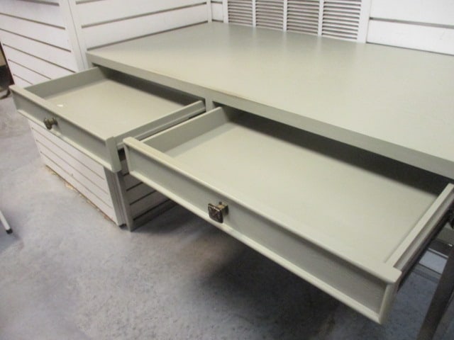 2 Drawer Writing/Vanity Desk w/Chrome Base - 5