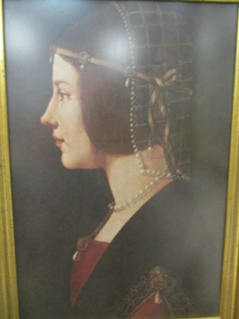 Leonardo Davinci 'Portrait of a musician & Portrait of a Lady' Framed Prints - 5