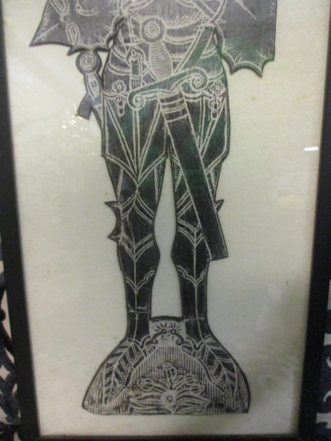 "Thomas Peyton 1484" Original Brass Rubbing by Audrey Tappen - 3