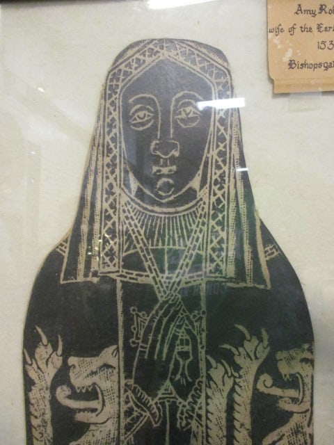 "Amy Robshart Wire of Earl of Leicester" Brass Rubbing - 2
