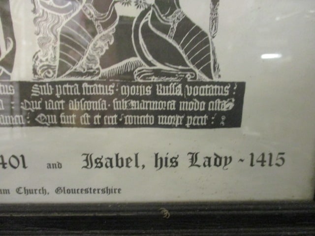 "Sir Morys Russel and Isabel" Brass Rubbing - 5