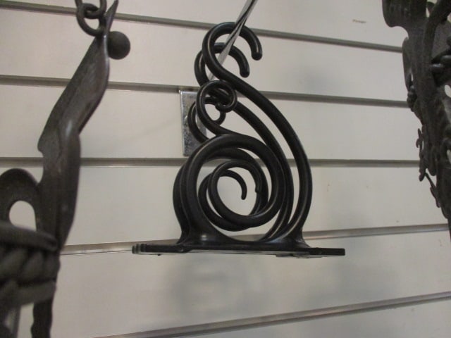 Gothic Revival Church Lanterns Wrought Iron w/Chains (2) - 7