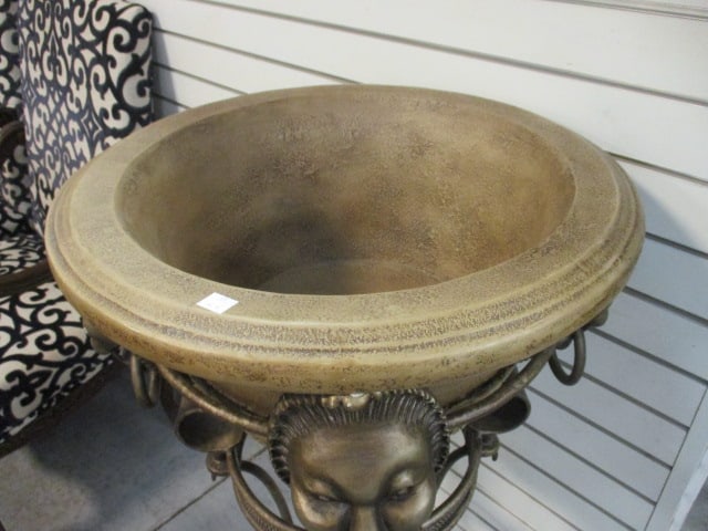 Neoclassical Style Jardiniere w/Bronze Finish on Metal Stand - 2