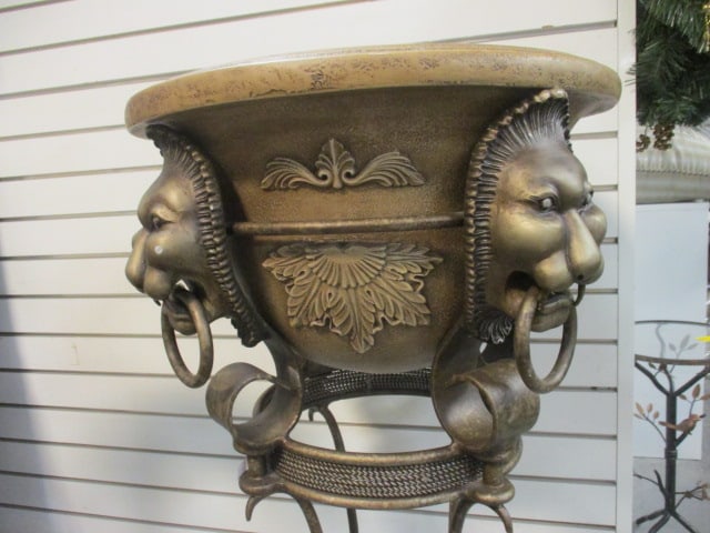 Neoclassical Style Jardiniere w/Bronze Finish on Metal Stand - 3