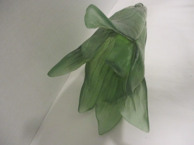 Green Frosted Glass Wall Pocket Sconce/Vase (PR) - 2