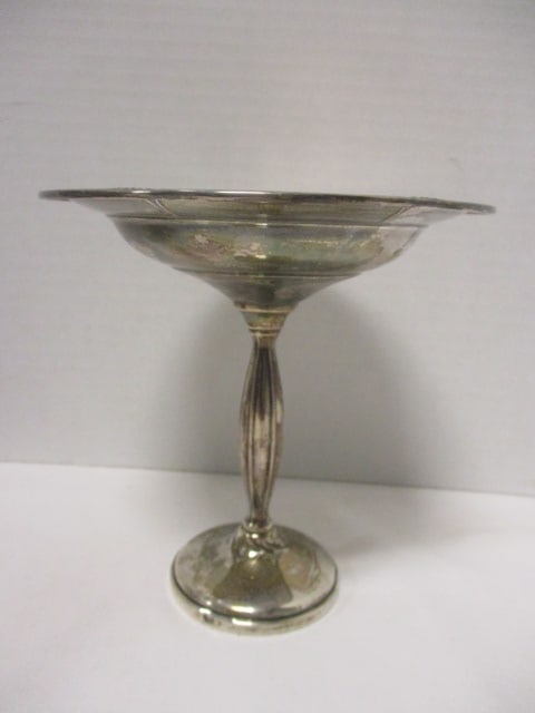 Sterling Weighted Pedestal Bowl 4" & Sterling Weighted Compote 6" - 2