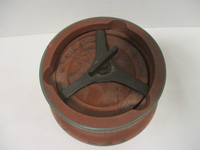 English Redware Humidor or Tobacco Jar - 2