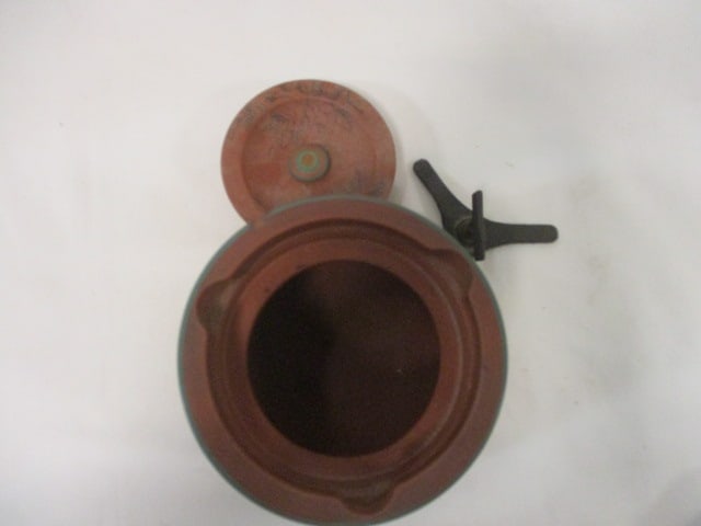English Redware Humidor or Tobacco Jar - 3