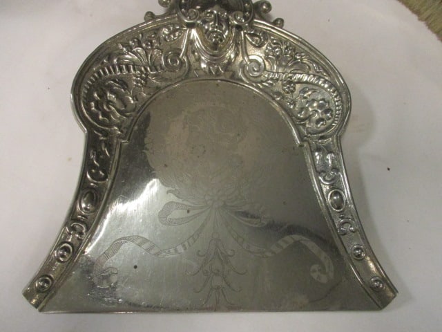 Ornate Silverplate Silent Butler & Table Crumb Brush Set - 2