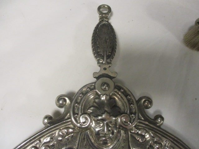 Ornate Silverplate Silent Butler & Table Crumb Brush Set - 3