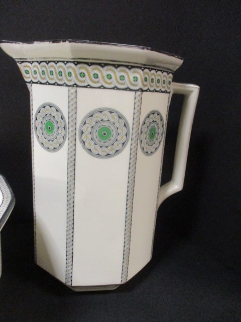 Cauldon Ware Art Nouveau Hexagonal Washbasin/Pitcher Set & - 7