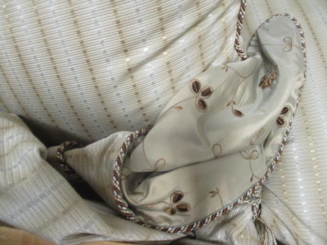 Custom Made Reversible Bedding w/Bed Skirt, Shams, Accent - 2
