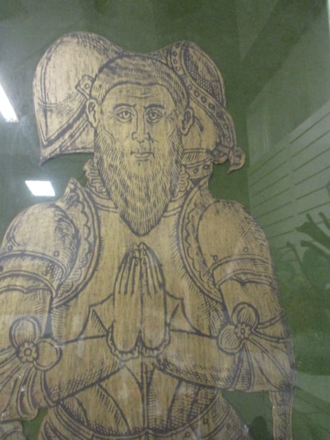 Print of Historical Brass Rubbing 'Sir Edmund Clere' - 2