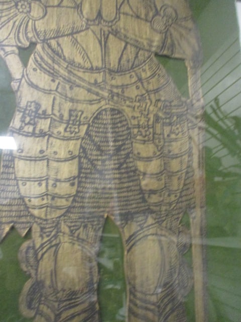Print of Historical Brass Rubbing 'Sir Edmund Clere' - 3
