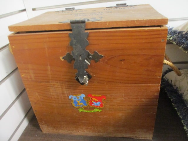 Williams & Humbert Wood Hinged Box for Storage: .