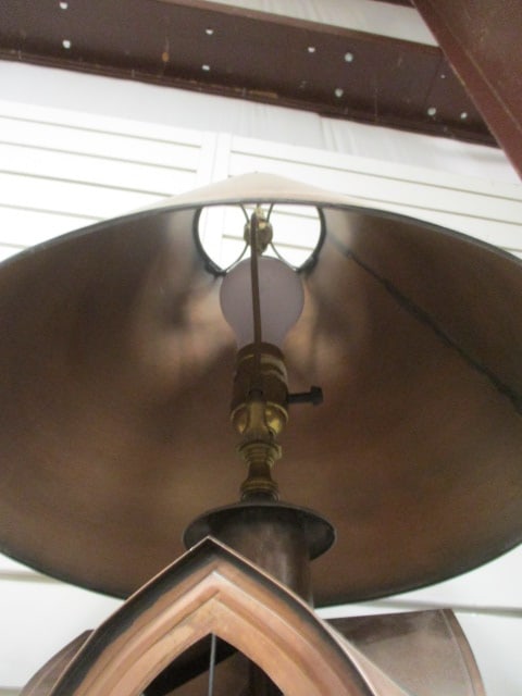 Birdcage Style Copper Artisan Crafted Table Lamp - 3