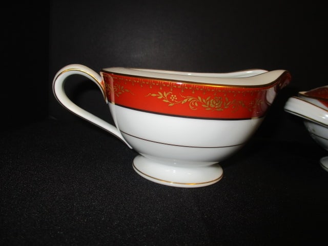 Noritake 'Goldhill' China Gravy Boat, Creamer/Sugar - 2