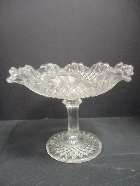 Pressed Glass Pedestal Compote (1 of 4)