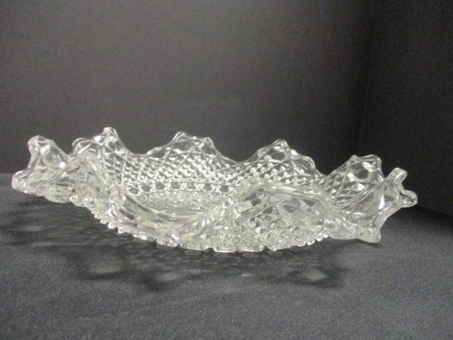 American Brillian Glass Bowl w/Scalloped/Sawtooth Edge - 2