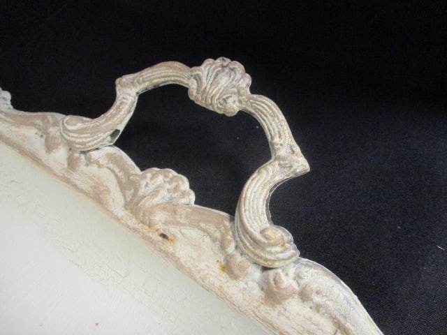 Metal Handpainted French Country Painted Platter (22 x 14) & - 4