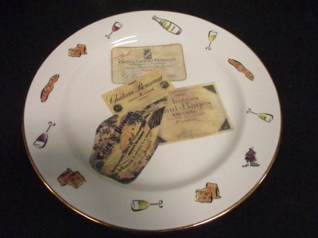 Metal Handpainted French Country Painted Platter (22 x 14) & - 5