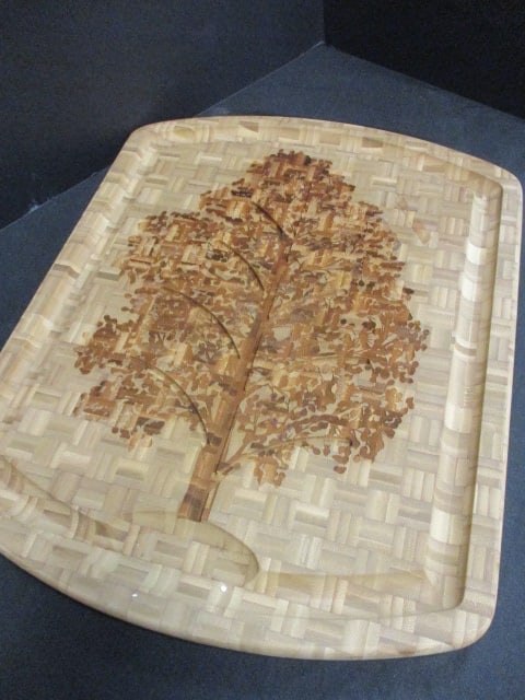 Totally Bamboo Family Tree Carving Board: 15 1/2 x 19 1/2