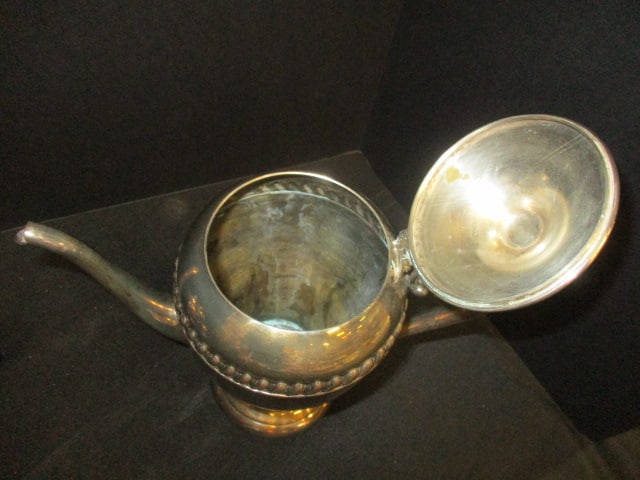 Silver on Copper 3 PC Tea Set & Bud Vase - 3