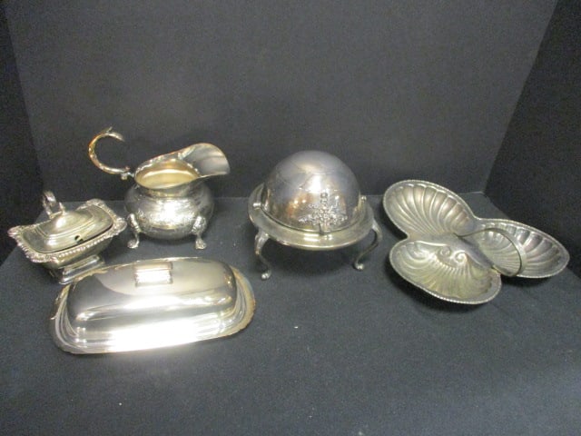 Silverplate Serving Grouping: see pictures