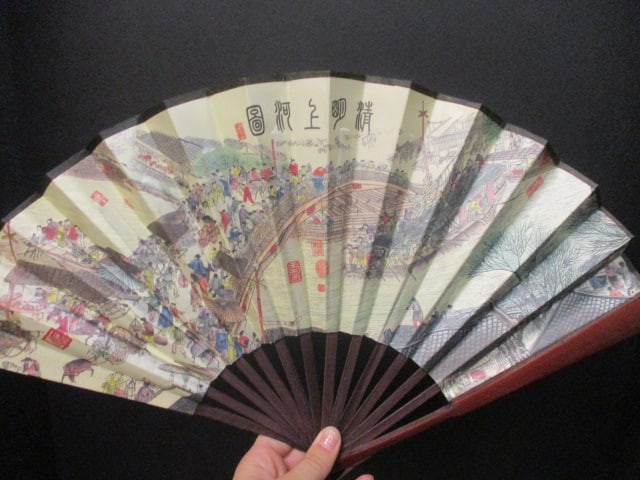 Ladies Vanity Items-Hand fan, Decorative Trinket box, misc. - 9