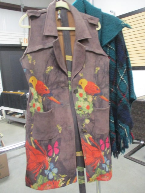 Boyne Valley Weavers Plaid Poncho & Adore Faux Suede Vest - 2