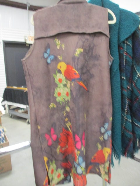Boyne Valley Weavers Plaid Poncho & Adore Faux Suede Vest - 4