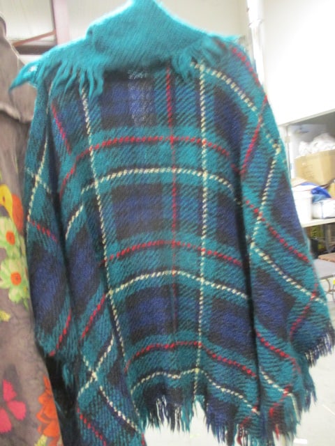Boyne Valley Weavers Plaid Poncho & Adore Faux Suede Vest - 7