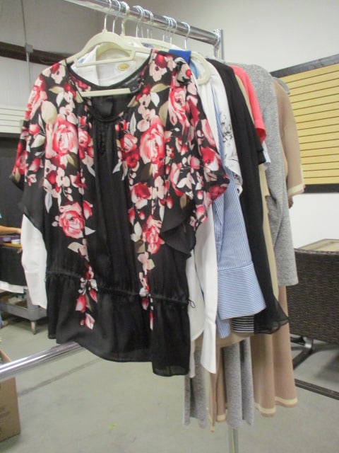 2 Knit Pant Suits & 13 Blouses (Size Small-Medium): .
