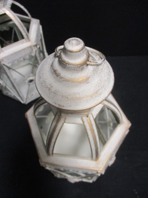 Decorative Metal Candle Lanterns (2-9") & 2 Tealight Holders - 8